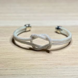 Silver love knot bracelet